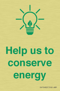 Help us to conserve energy 
